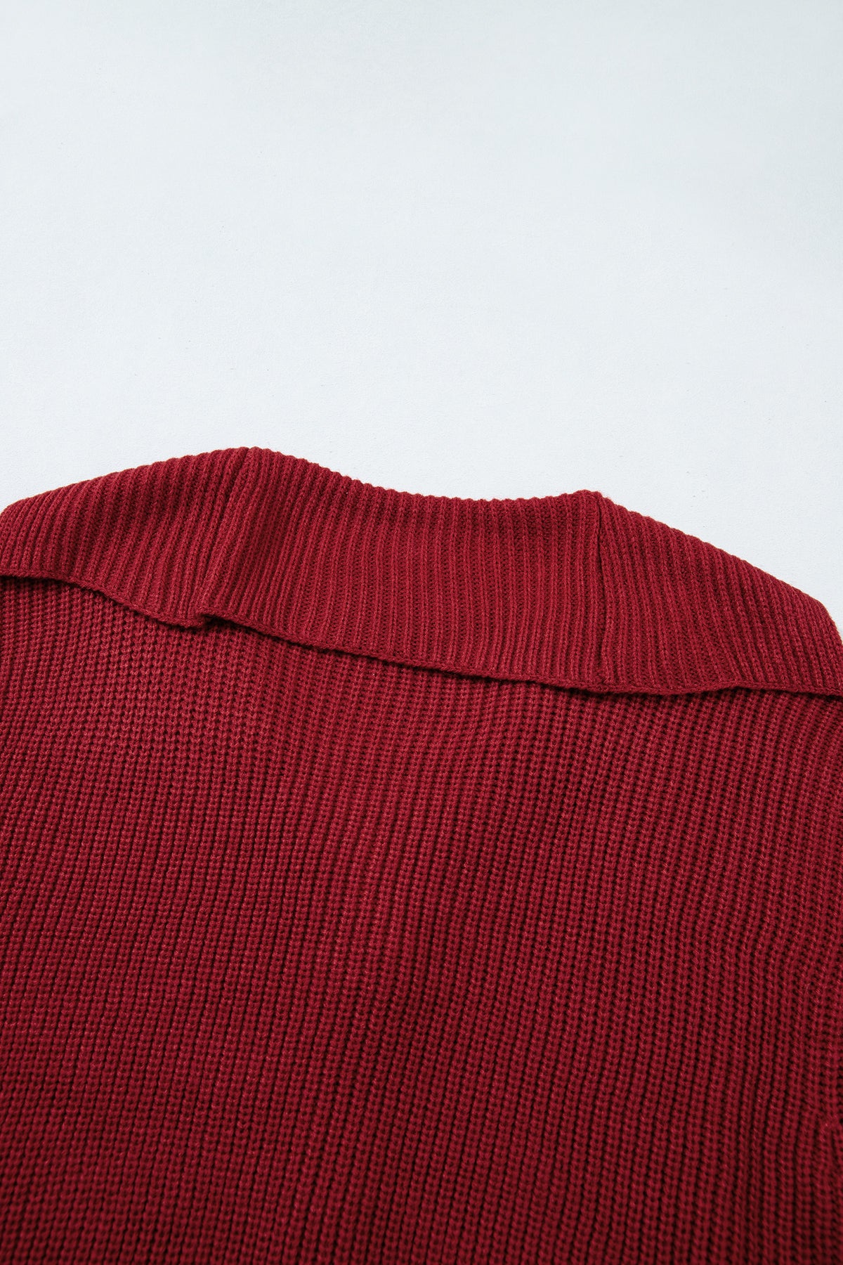 Red Dahlia Solid Color Knit Oversized Button Front Sweater Cardigan