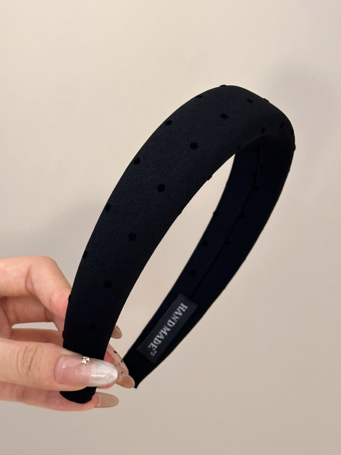 Polka Dot Polyester Wide Headband - Cowaa
