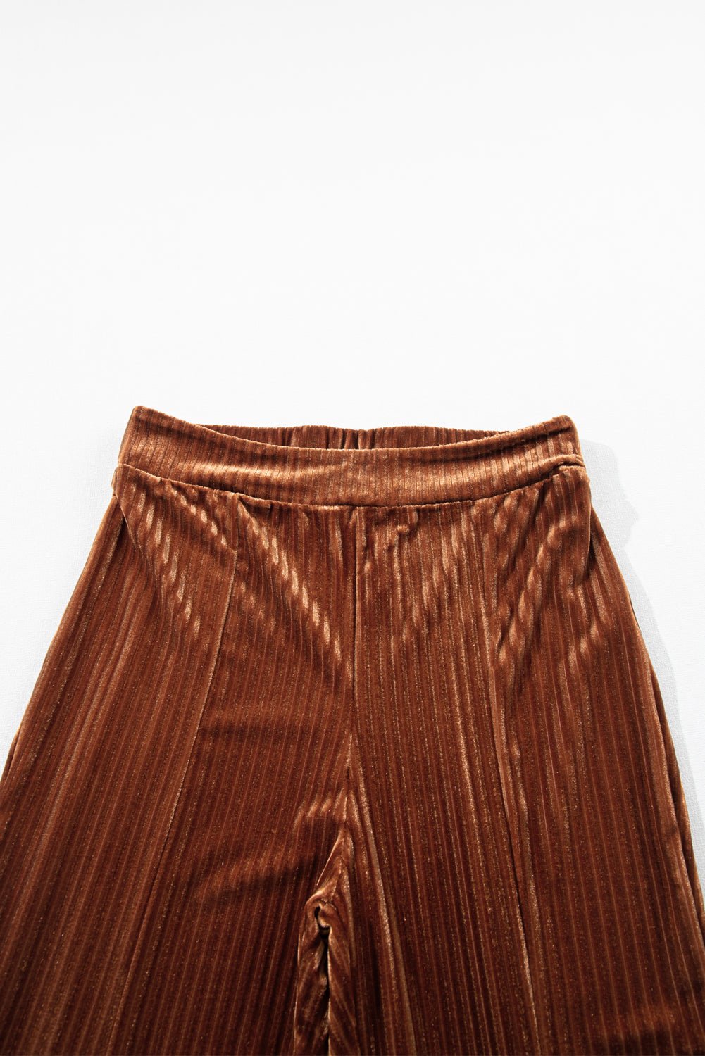 High Waist Corduroy Flare Pants - Cowaa
