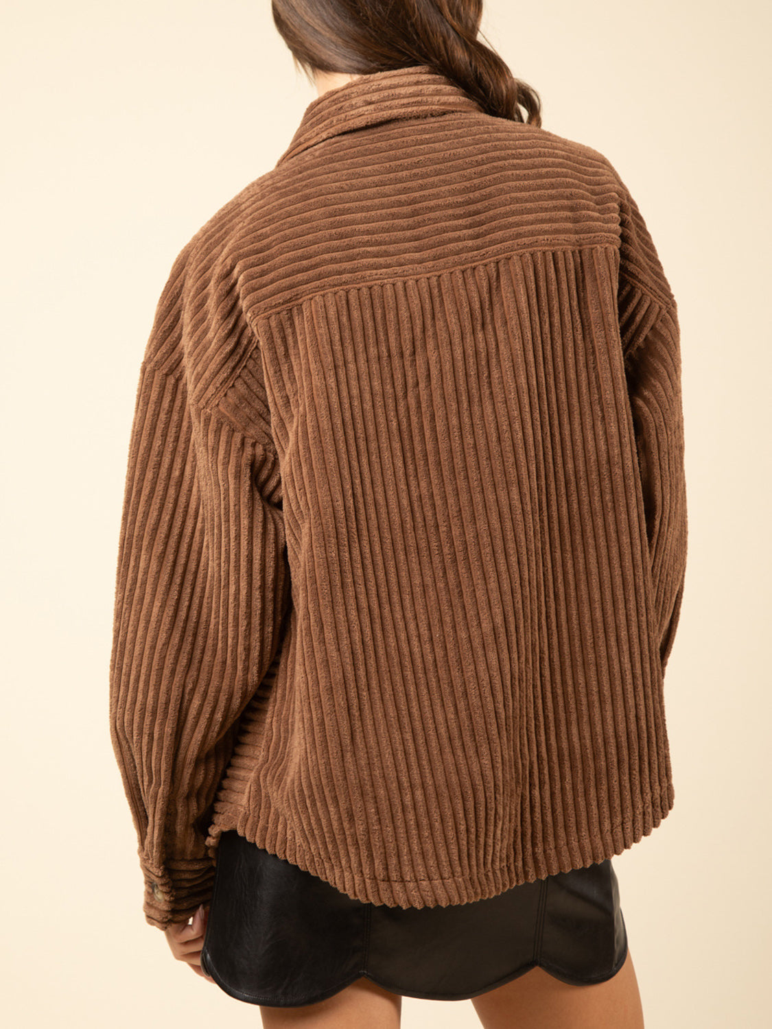 Button Up Long Sleeve Corduroy Shirt