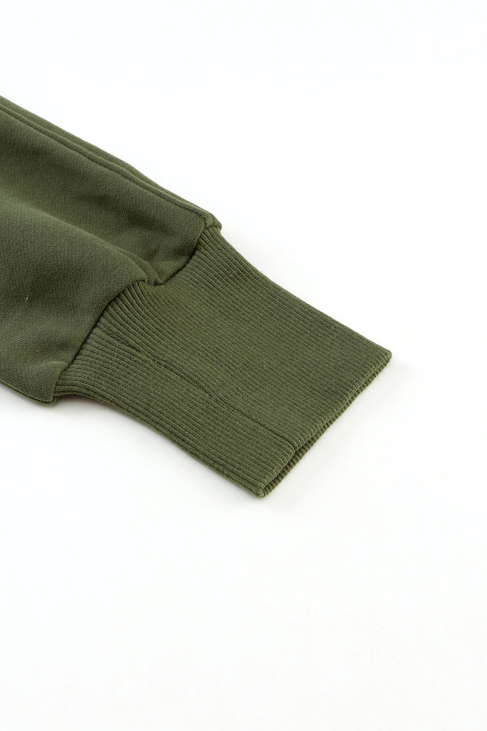 Brown Zip Up Stand Collar Thumbhole Sleeve Sweatshirt - Cowaa