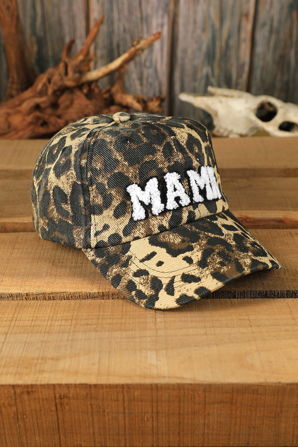 Leopard MAMA Letter Embroidered Baseball Cap - Cowaa