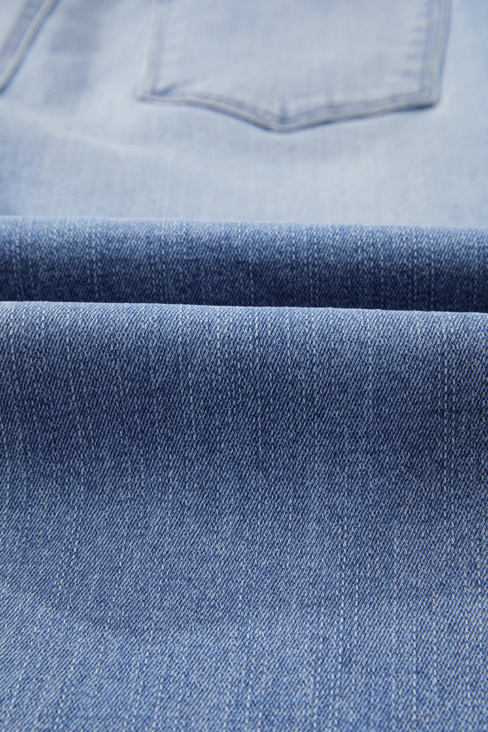 Sail Blue Mineral Wash Raw Hem High Waist Flared Jeans - Cowaa