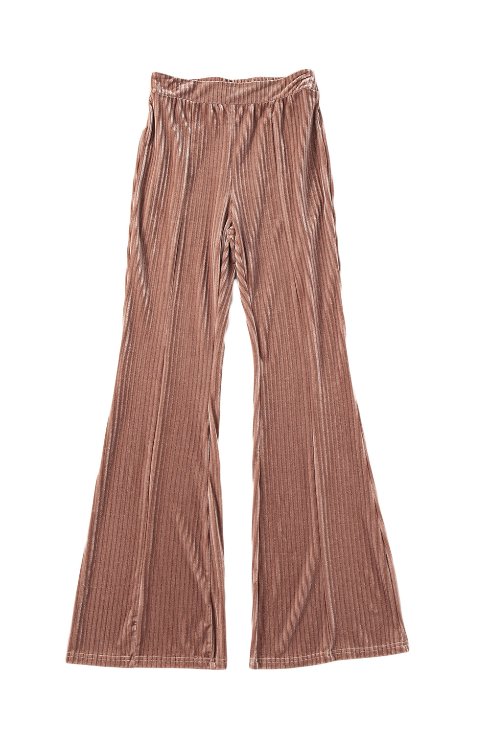 High Waist Corduroy Flare Pants - Cowaa