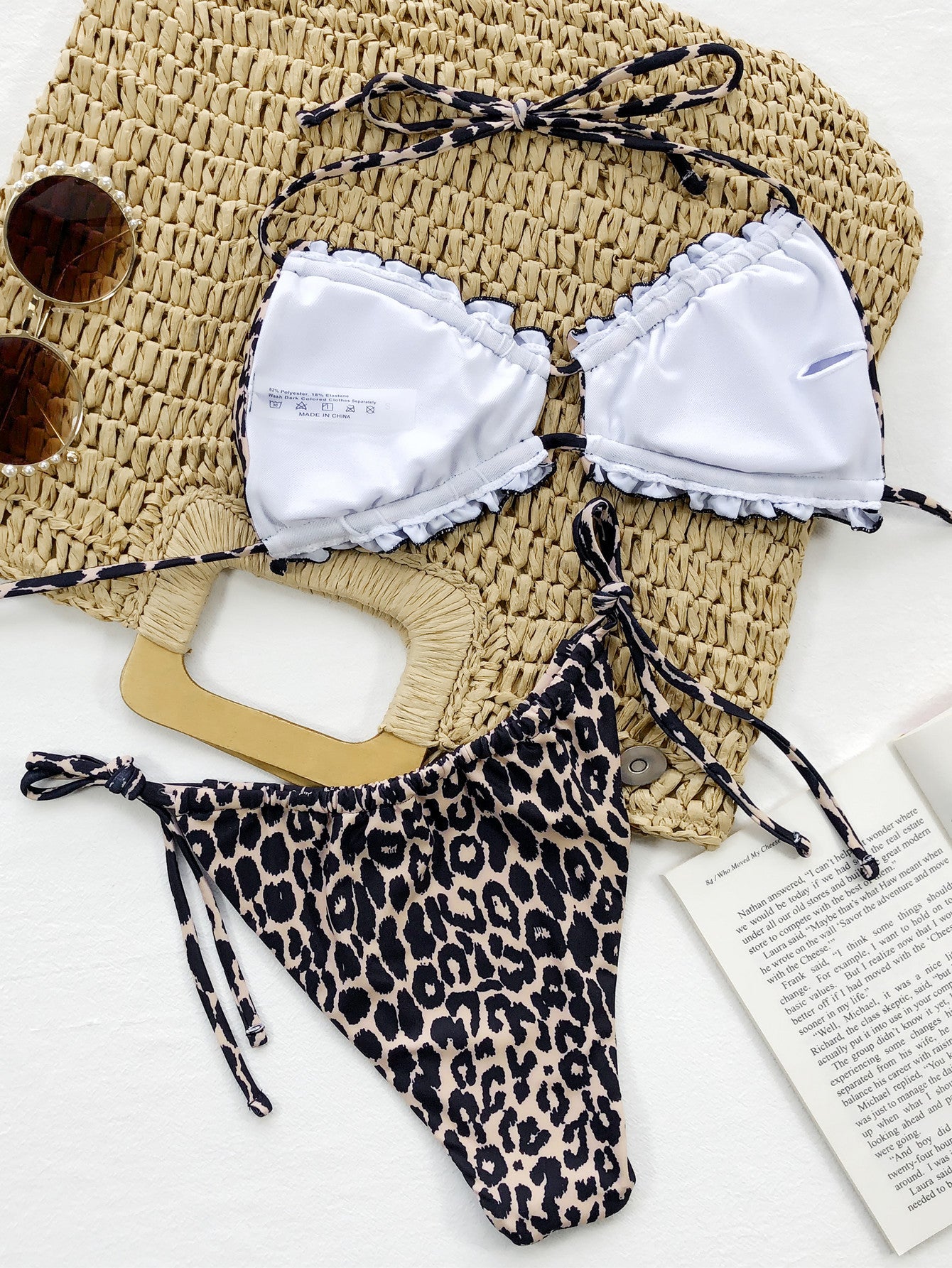 Frill Trill Halter Neck Bikini Set - Cowaa
