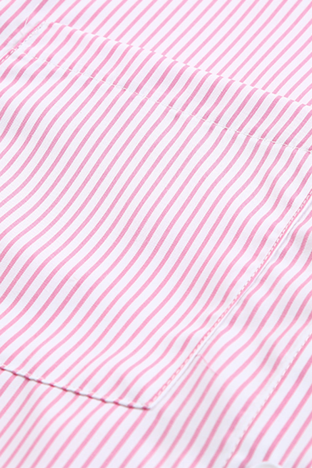 Black Striped Casual Shirred Cuffs Shirt - Cowaa