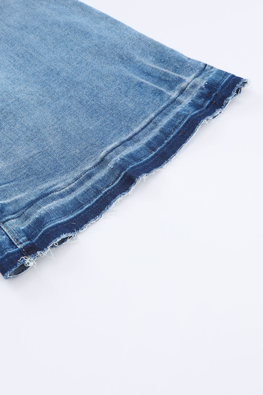 Blue Light Wash High Waisted Bell Bottom Jeans - Cowaa