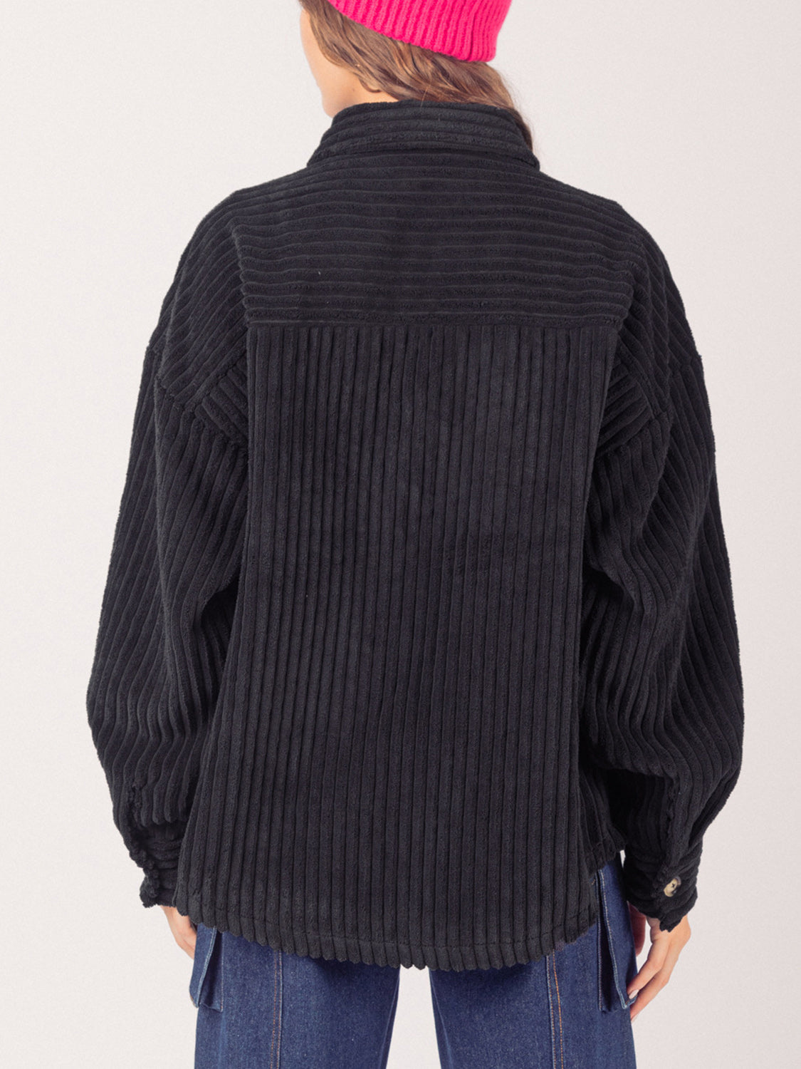Button Up Long Sleeve Corduroy Shirt
