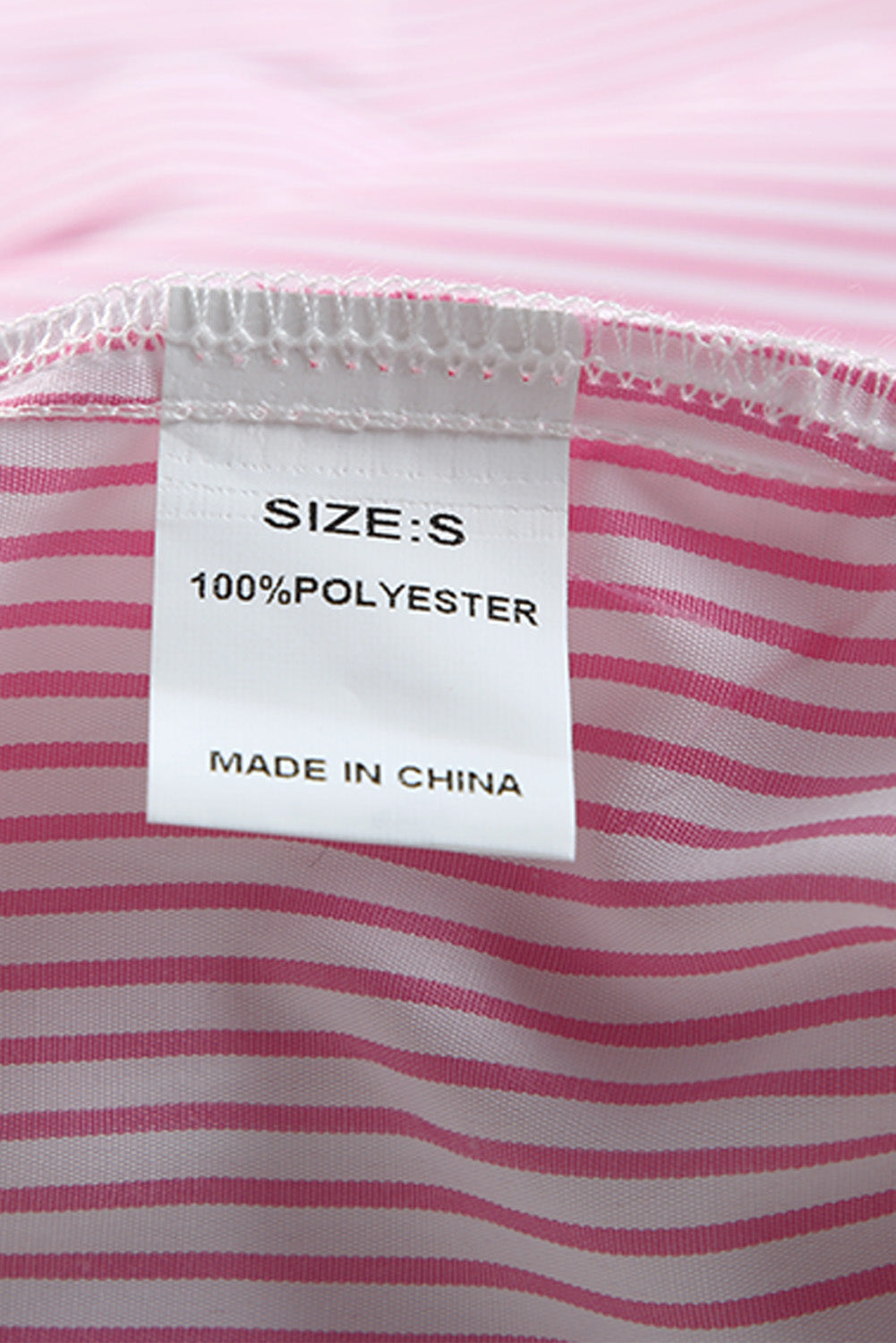 Black Striped Casual Shirred Cuffs Shirt - Cowaa