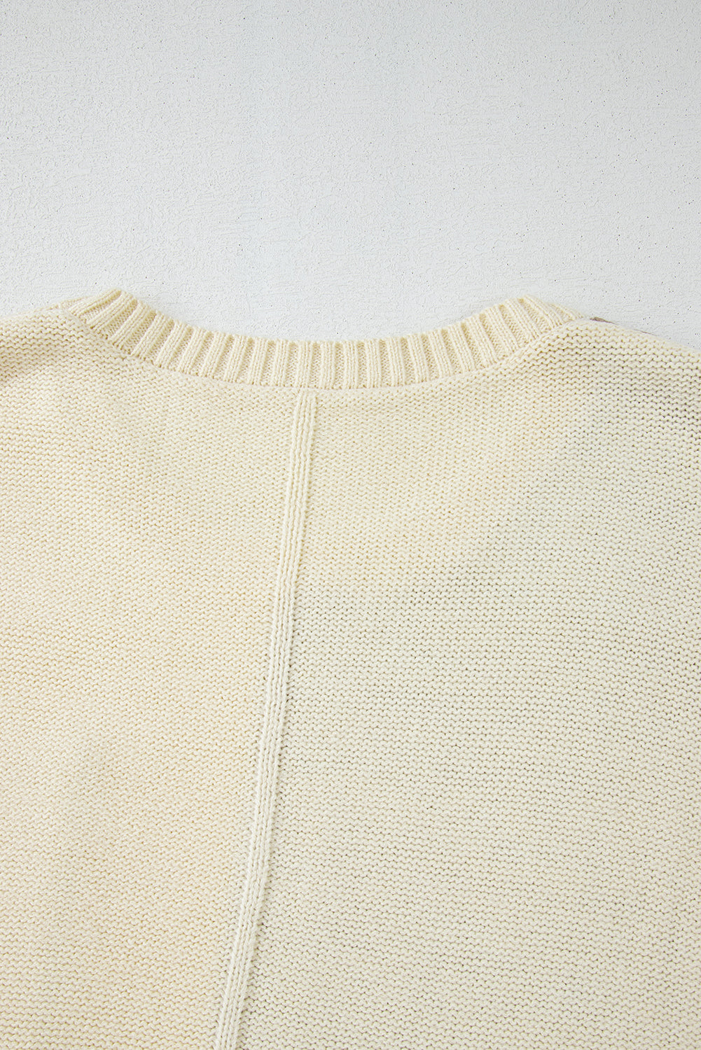 Mist Green Plus Size Cable Knit Color Block Drop Shoulder Sweater - Cowaa