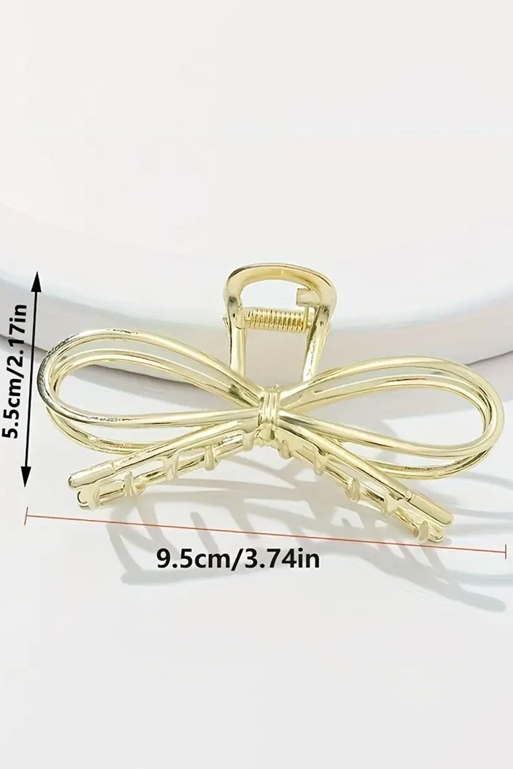Gold Casual Bowknot Shape Metal Claw Clip - Cowaa