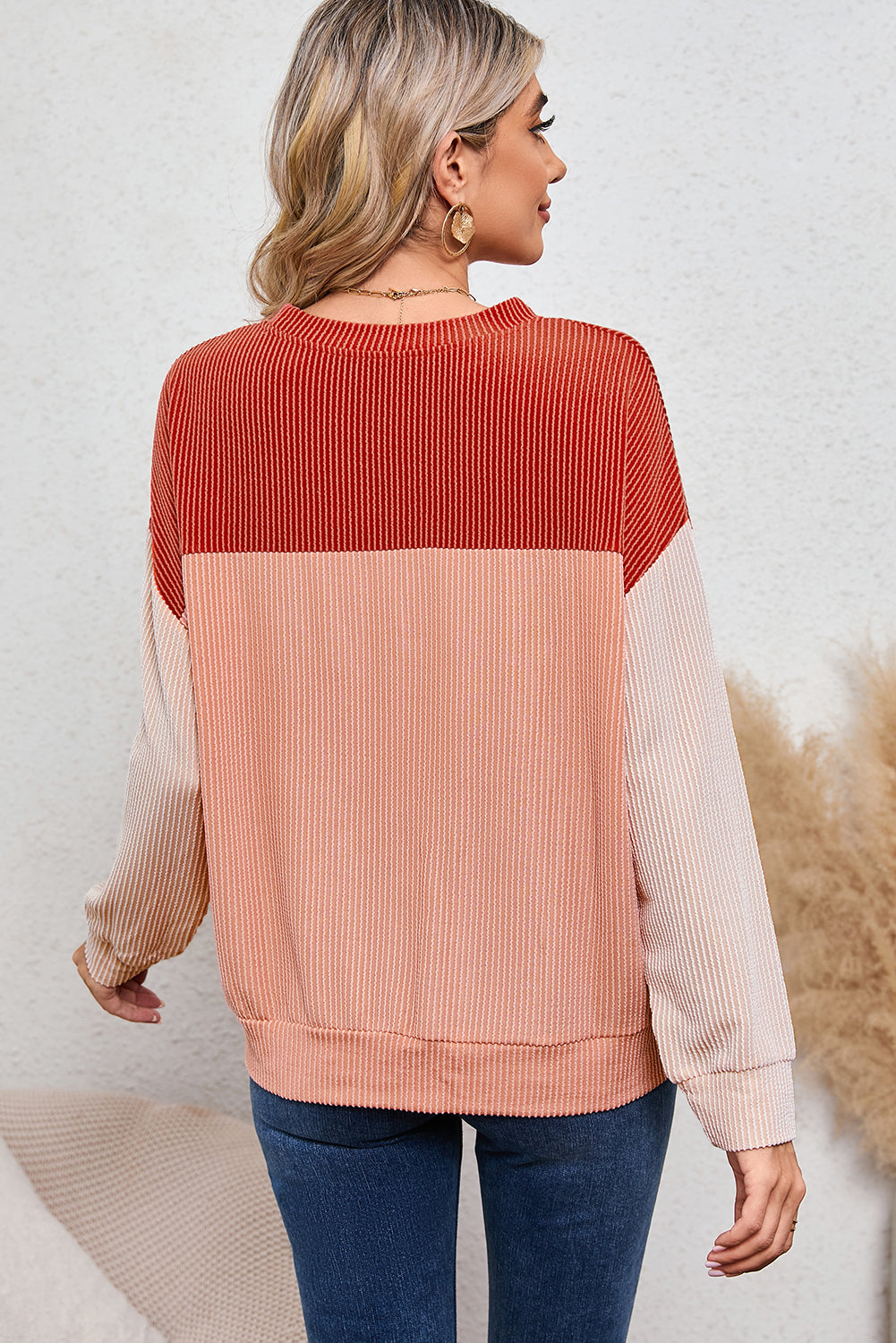 Corduroy Long Sleeve Top - Cowaa