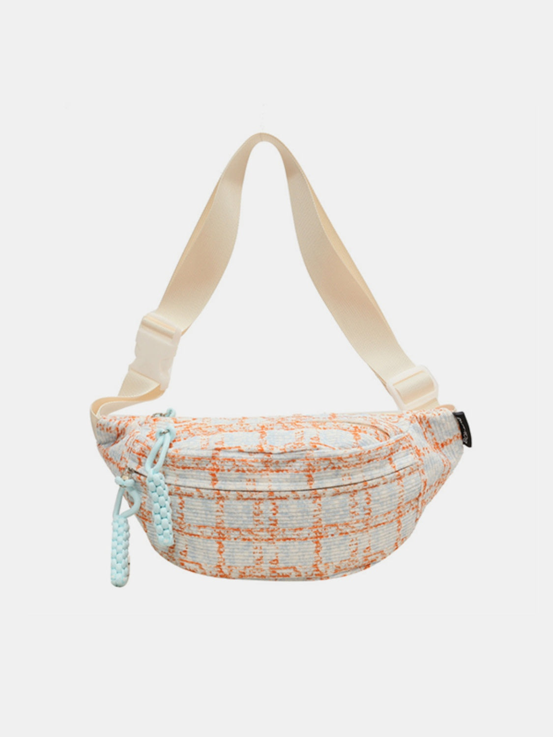 Contrast Plaid Polyester Crossbody Bag - Cowaa