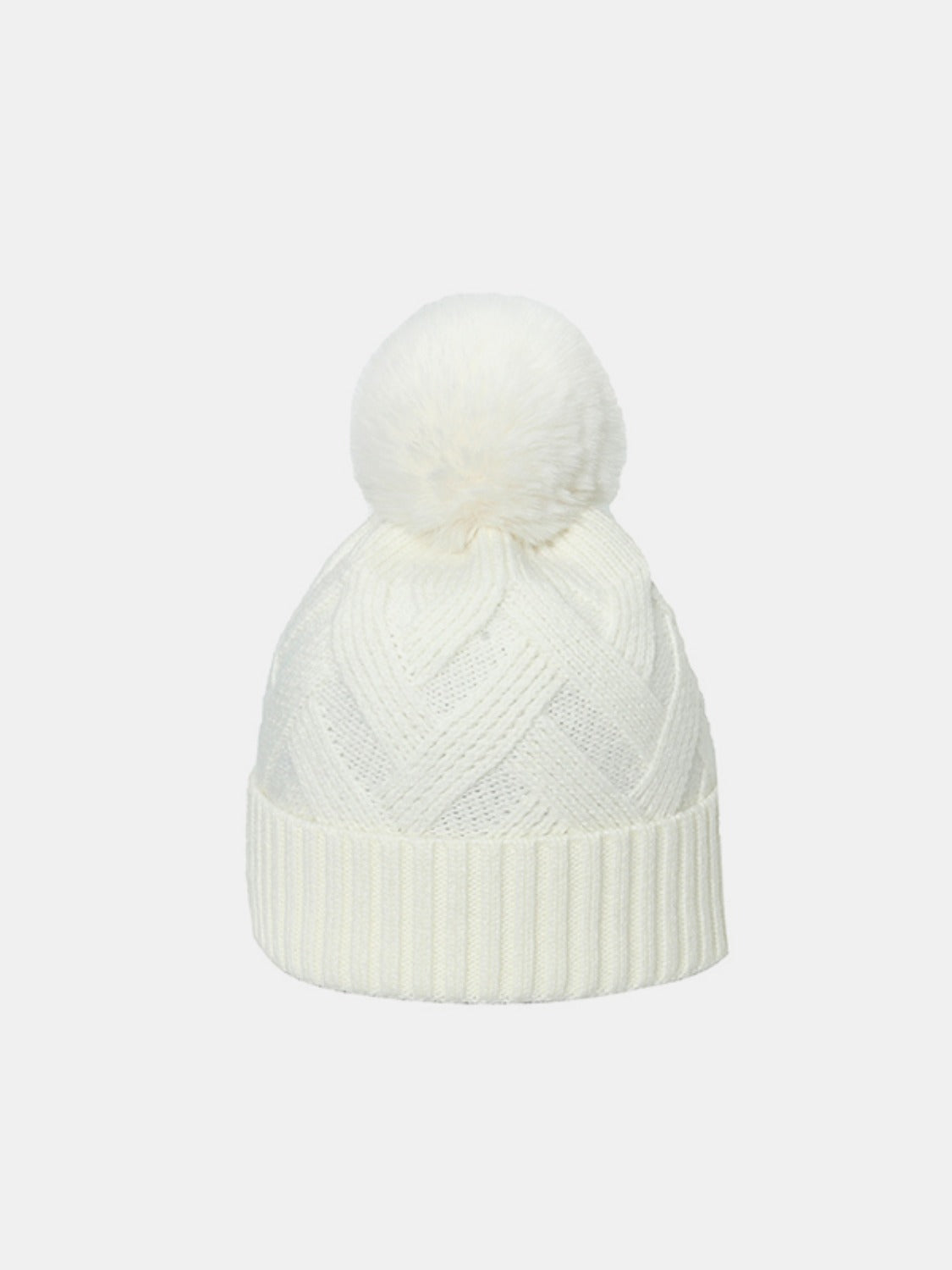 Roll Rim Hat with Pompom - Cowaa