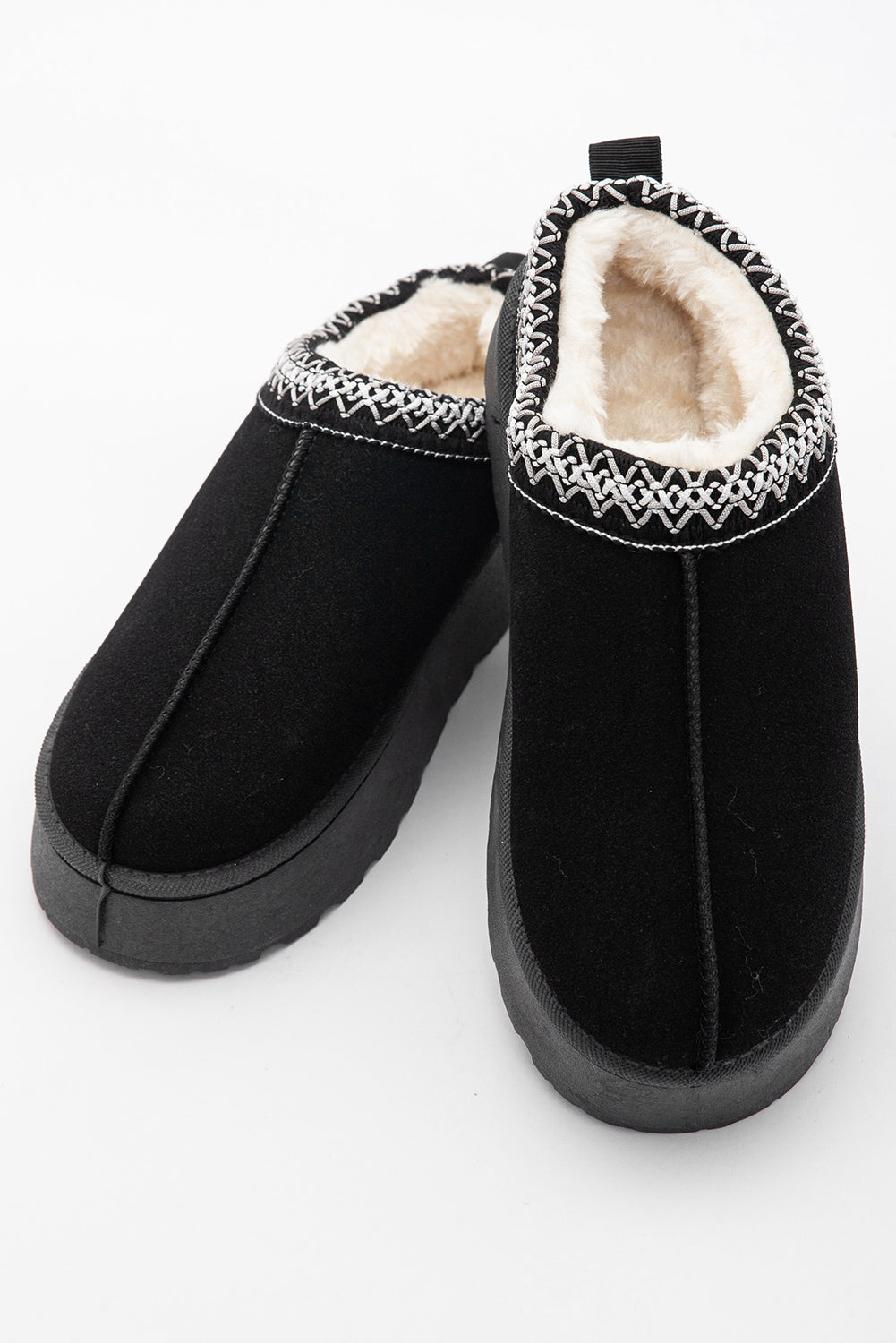 Round Toe Suede Platform Snow Boots