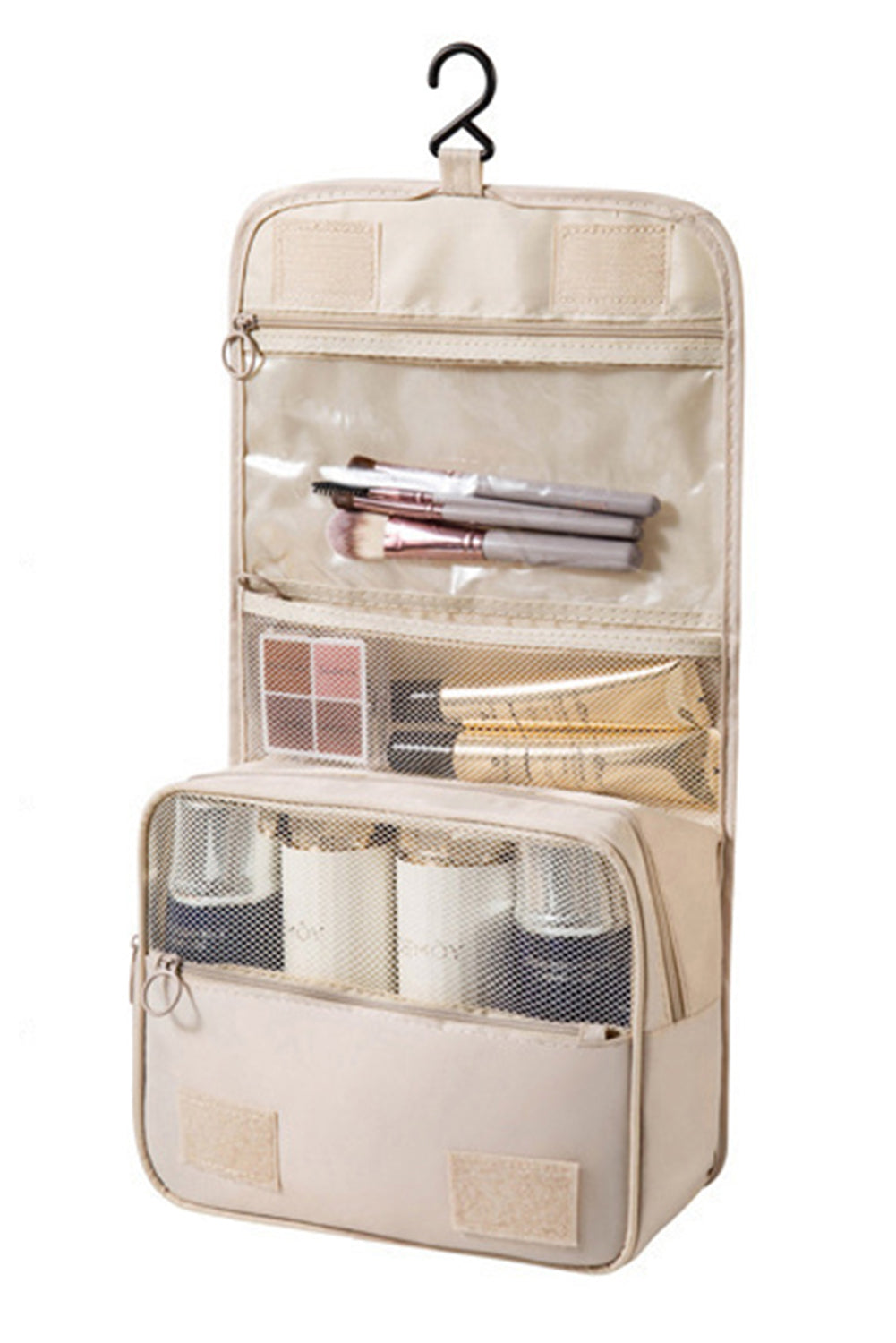 Apricot Multi-functional Make Up Organizer Travel Toiletry Bag - Cowaa