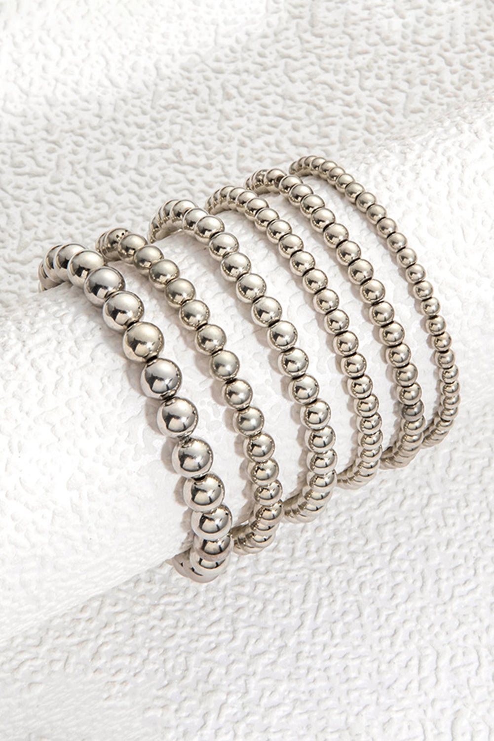 White Multi Layered Pearl Beaded Bracelet - Cowaa
