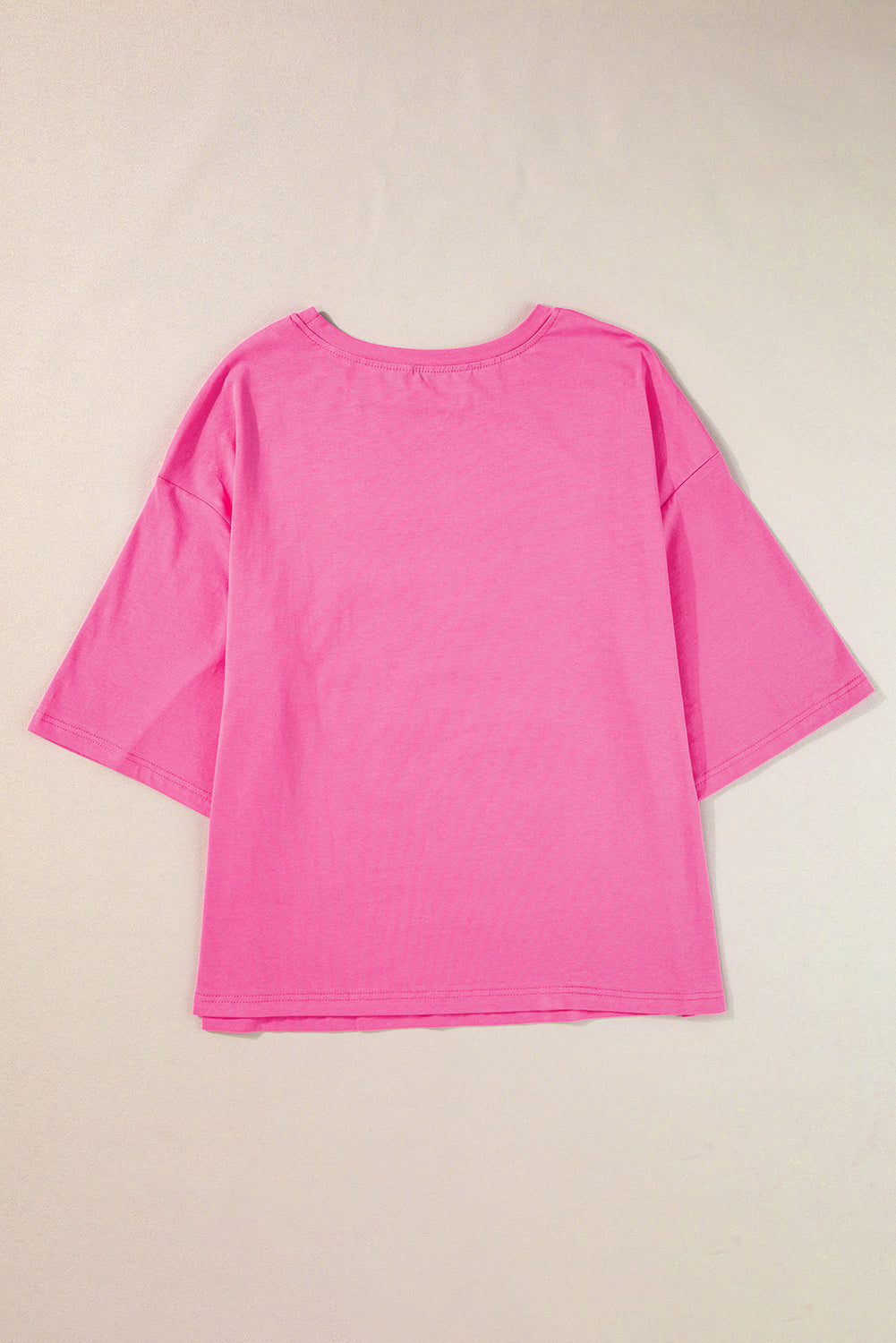 White Colorblock Star Patched Half Sleeve Oversized Tee - Cowaa