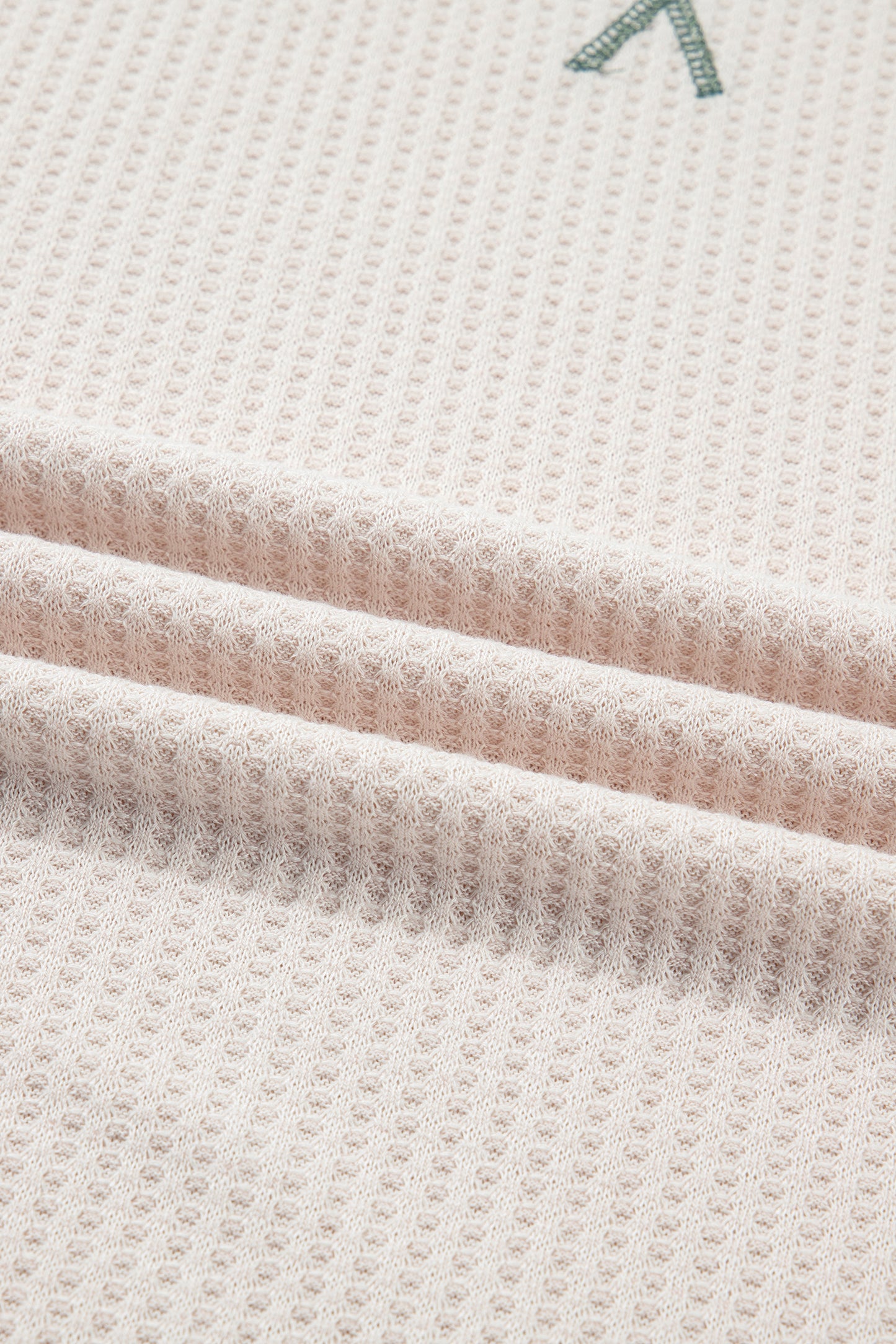 Mist Green Plus Size Waffled Color Block Long Sleeve Top - Cowaa