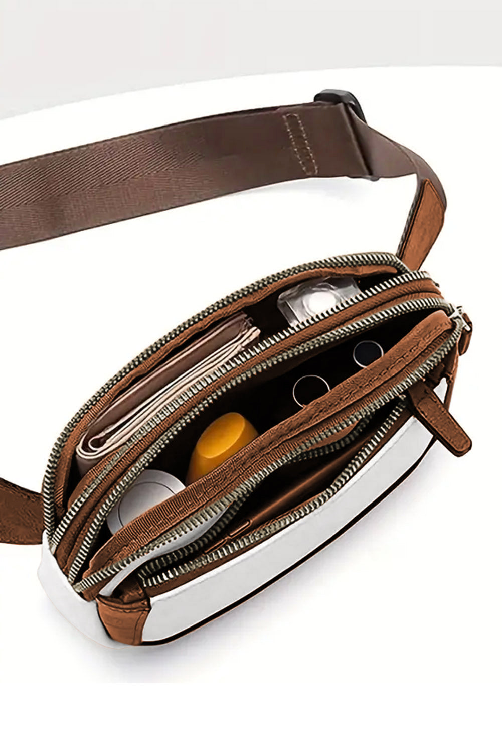 Black Adjustable Strap Mini PU Leather Crossbody Bag - Cowaa