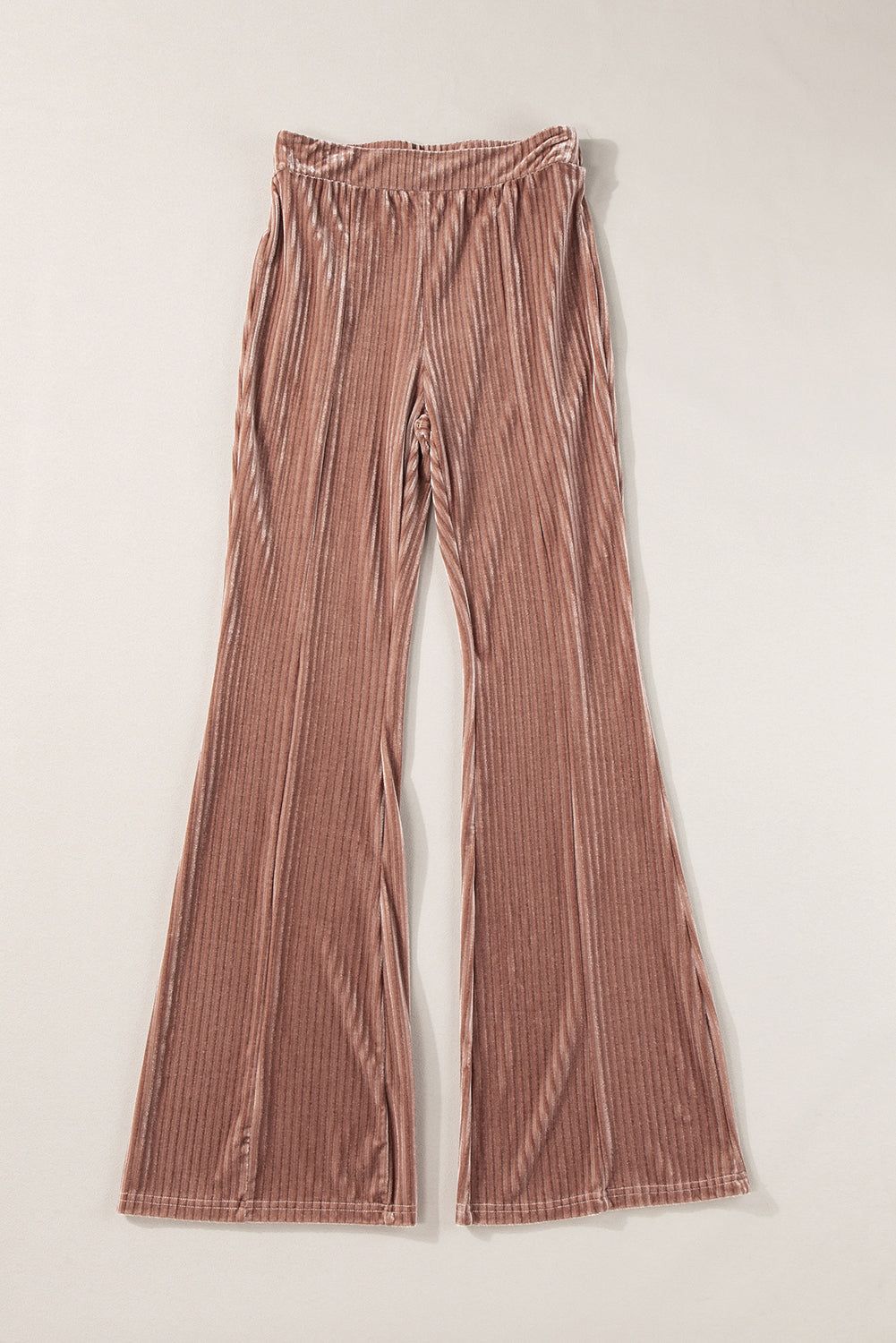 High Waist Corduroy Flare Pants - Cowaa