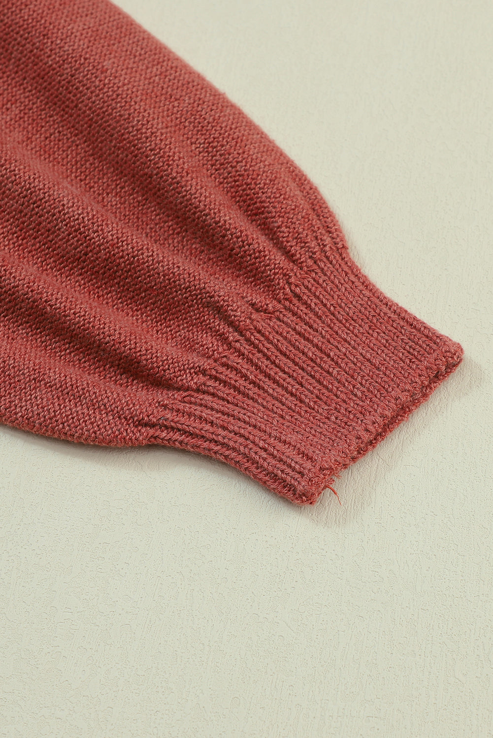Bishop Sleeve Exposed Seam Ribbed Trim Sweater - Cowaa