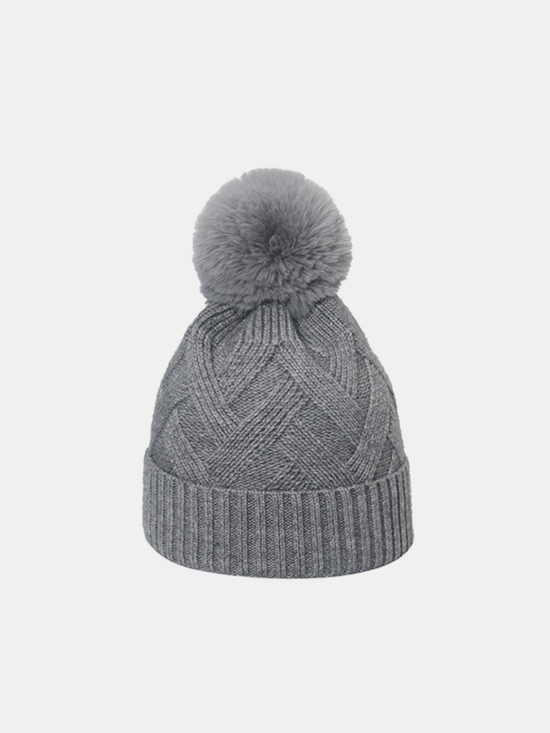 Roll Rim Hat with Pompom - Cowaa