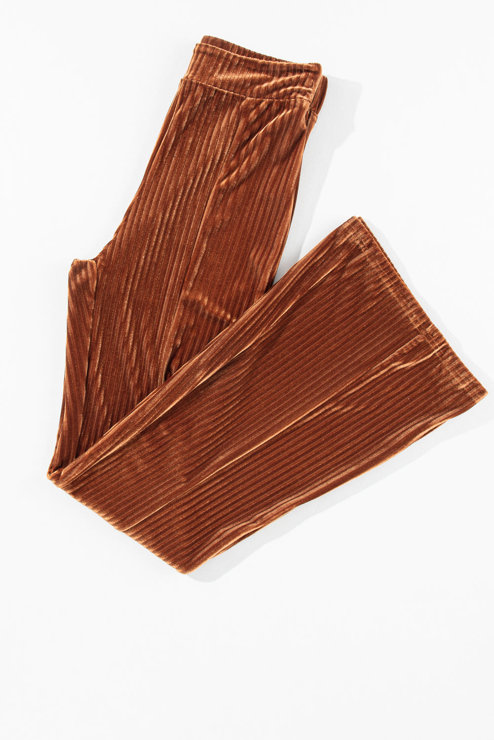 High Waist Corduroy Flare Pants - Cowaa