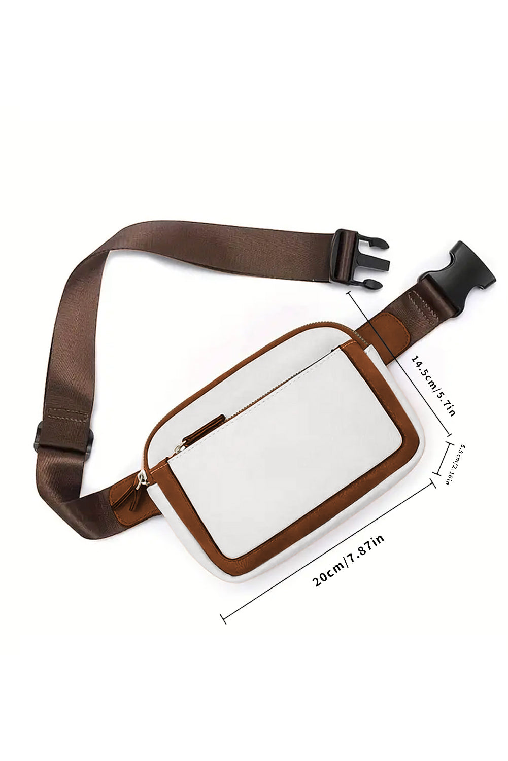 Black Adjustable Strap Mini PU Leather Crossbody Bag - Cowaa