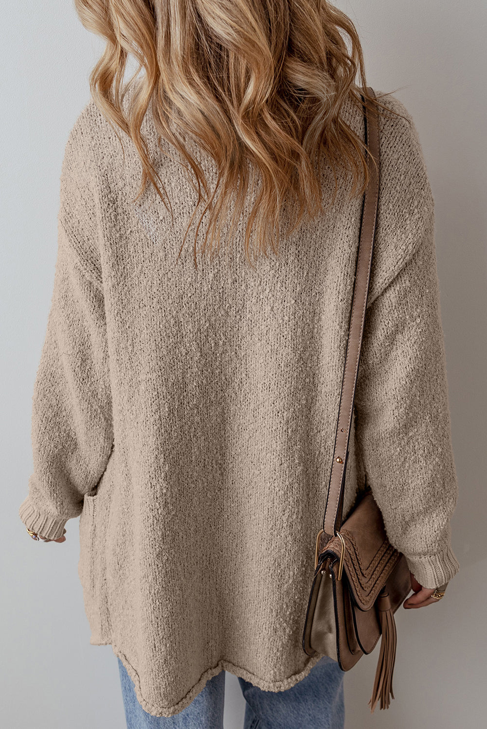 Jet Stream Collared Drop Shoulder Button Up Cardigan with Pocket - Cowaa