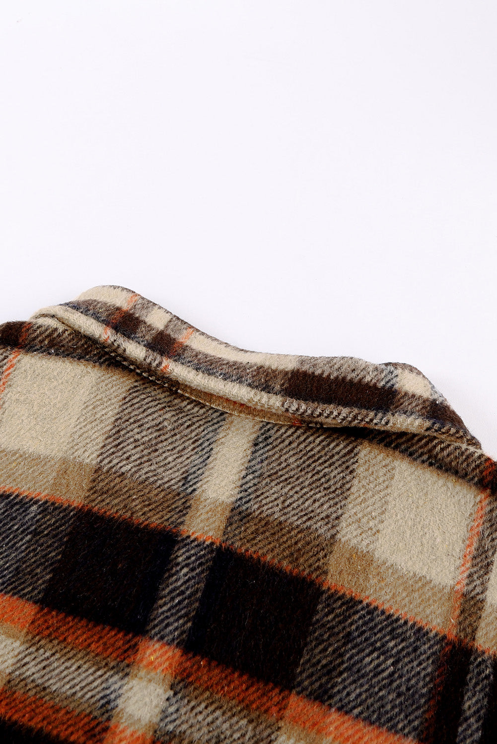 Plaid Button Front Pocket Shirt Shacket - Cowaa