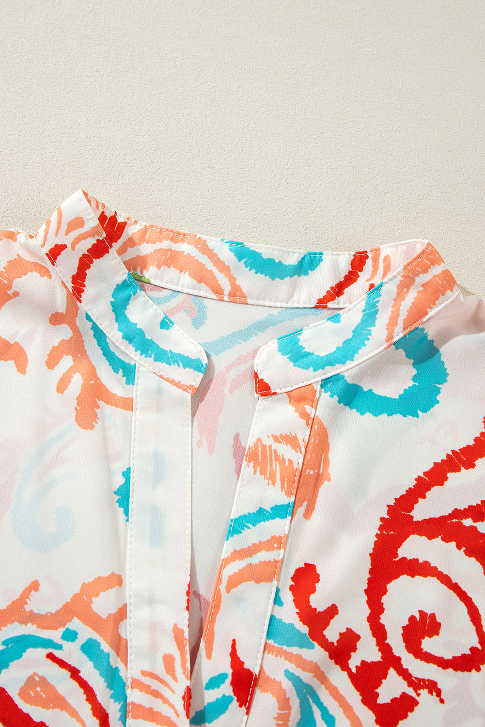 White Ethnic Print Boho Button Tiered Mini Dress - Cowaa