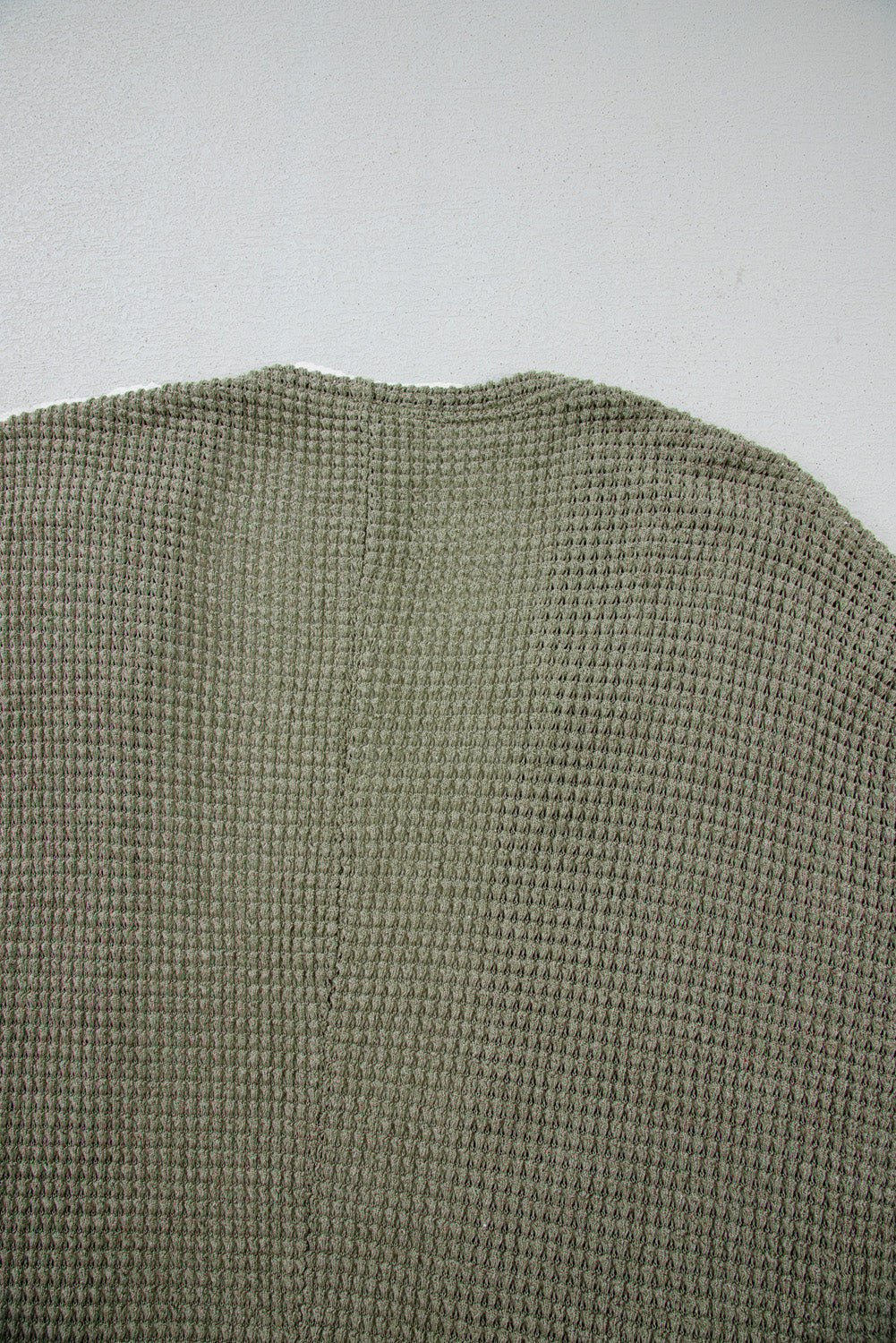 Seagrass Waffle Knit Drop Shoulder Plus Size Cardigan