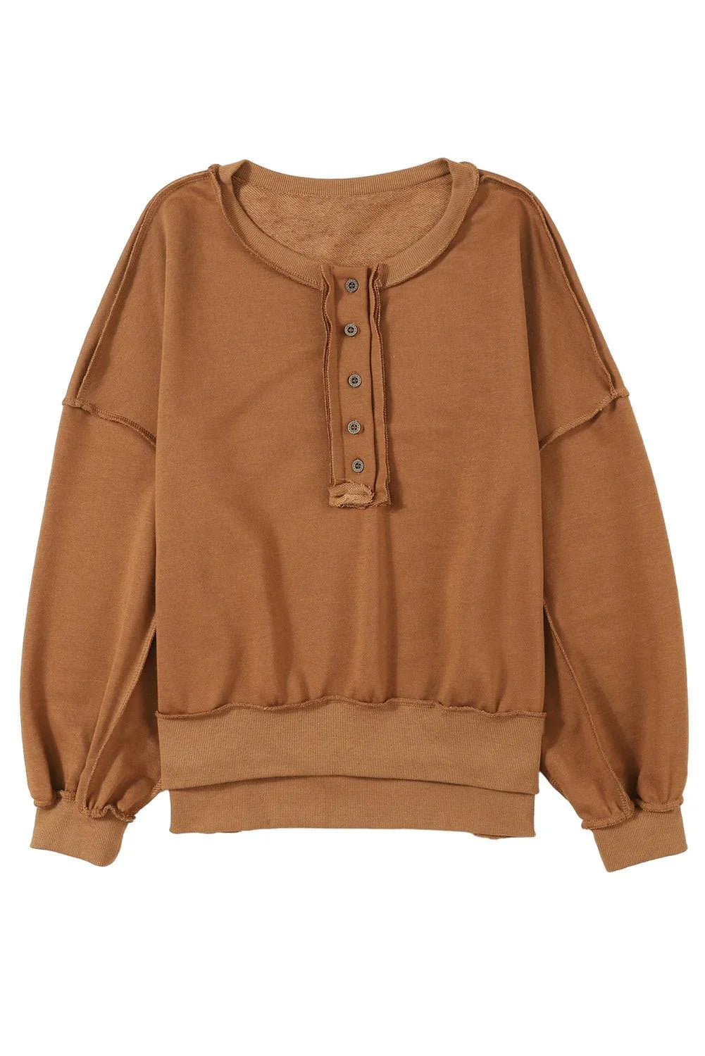 Slouchy Drop Shoulder Sweatshirt - Cowaa