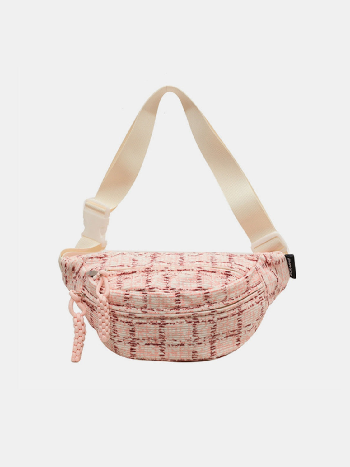 Contrast Plaid Polyester Crossbody Bag - Cowaa