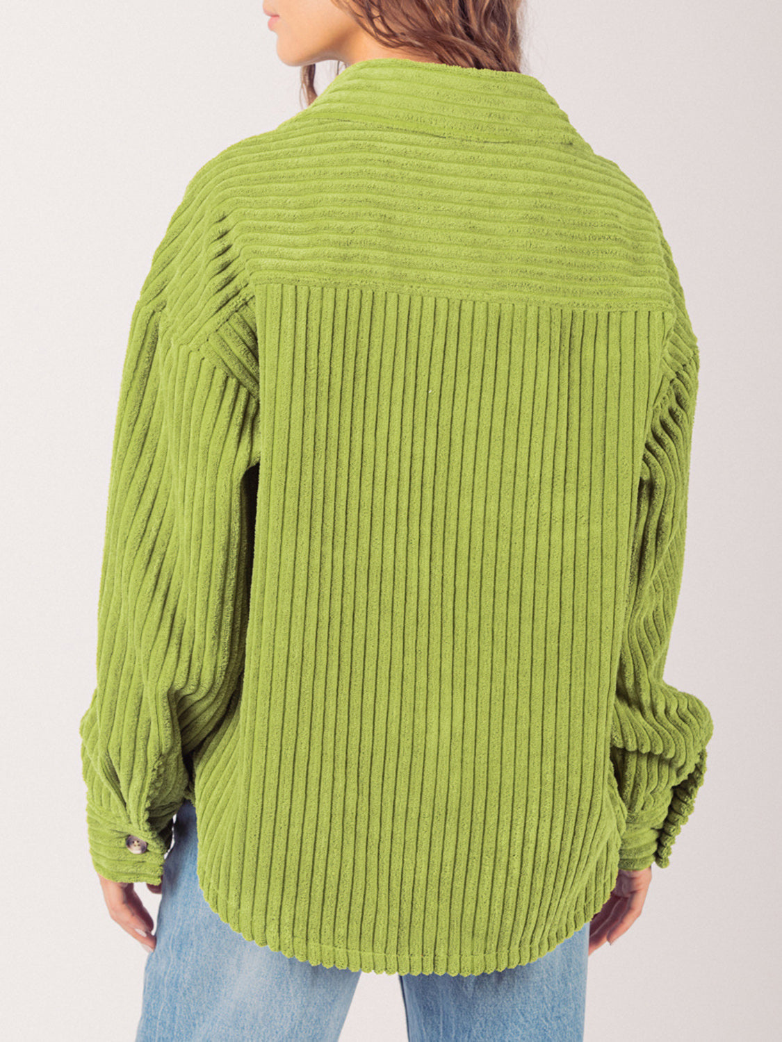 Button Up Long Sleeve Corduroy Shirt