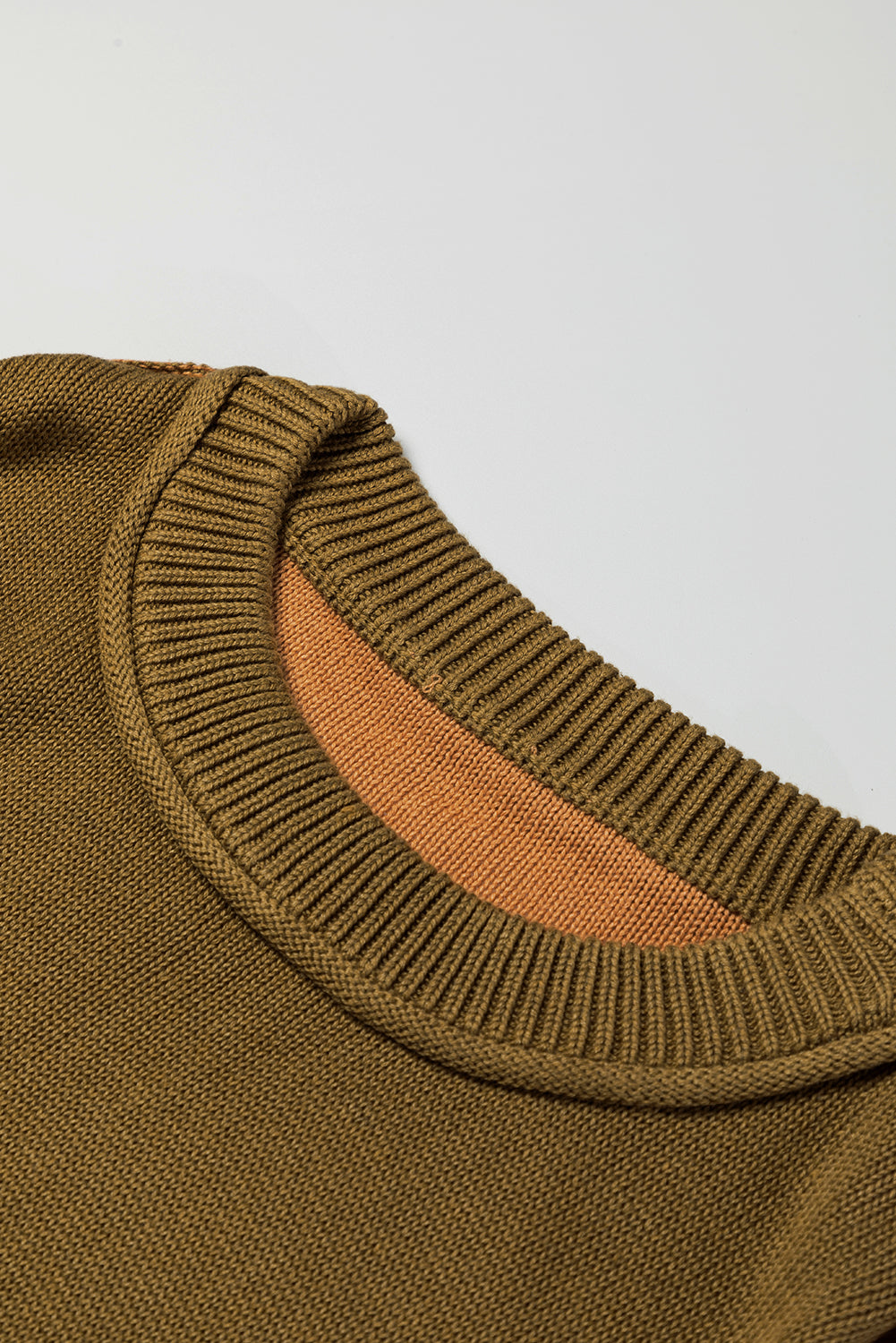 Bishop Sleeve Exposed Seam Ribbed Trim Sweater - Cowaa