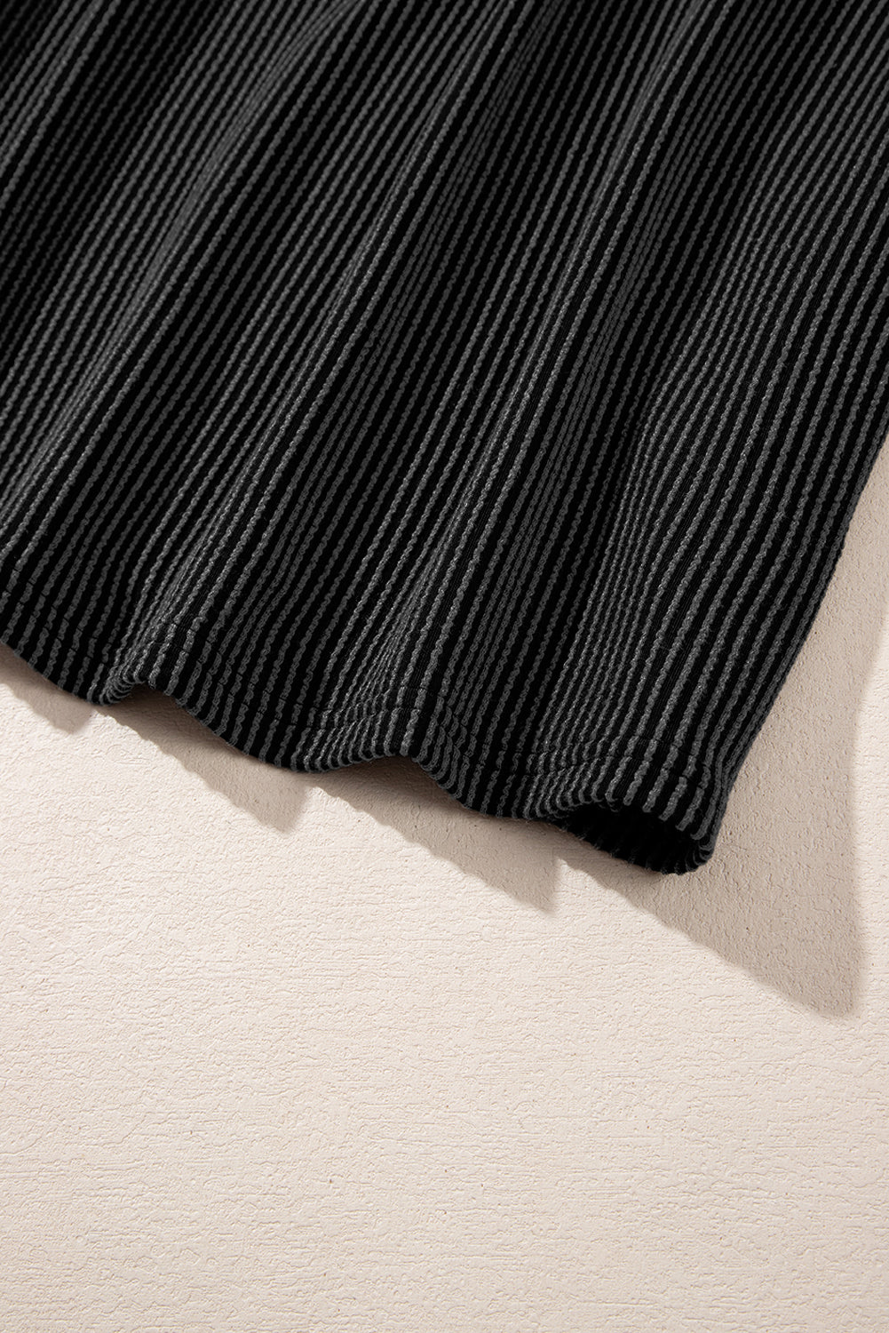 White Pit-striped Colorblock Drop Sleeve Top - Cowaa