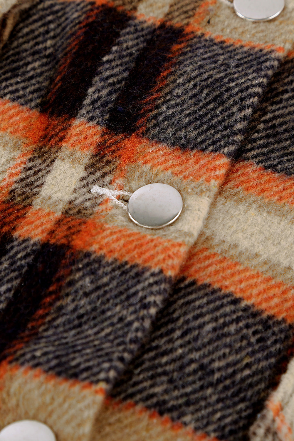 Plaid Button Front Pocket Shirt Shacket - Cowaa