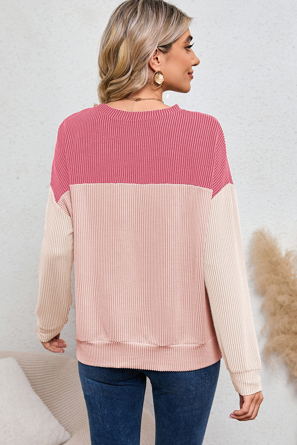 Corduroy Long Sleeve Top - Cowaa