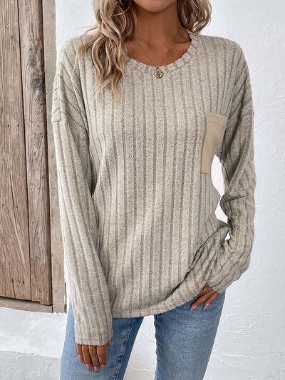 Round Neck Dropped Shoulder T-Shirt - Cowaa