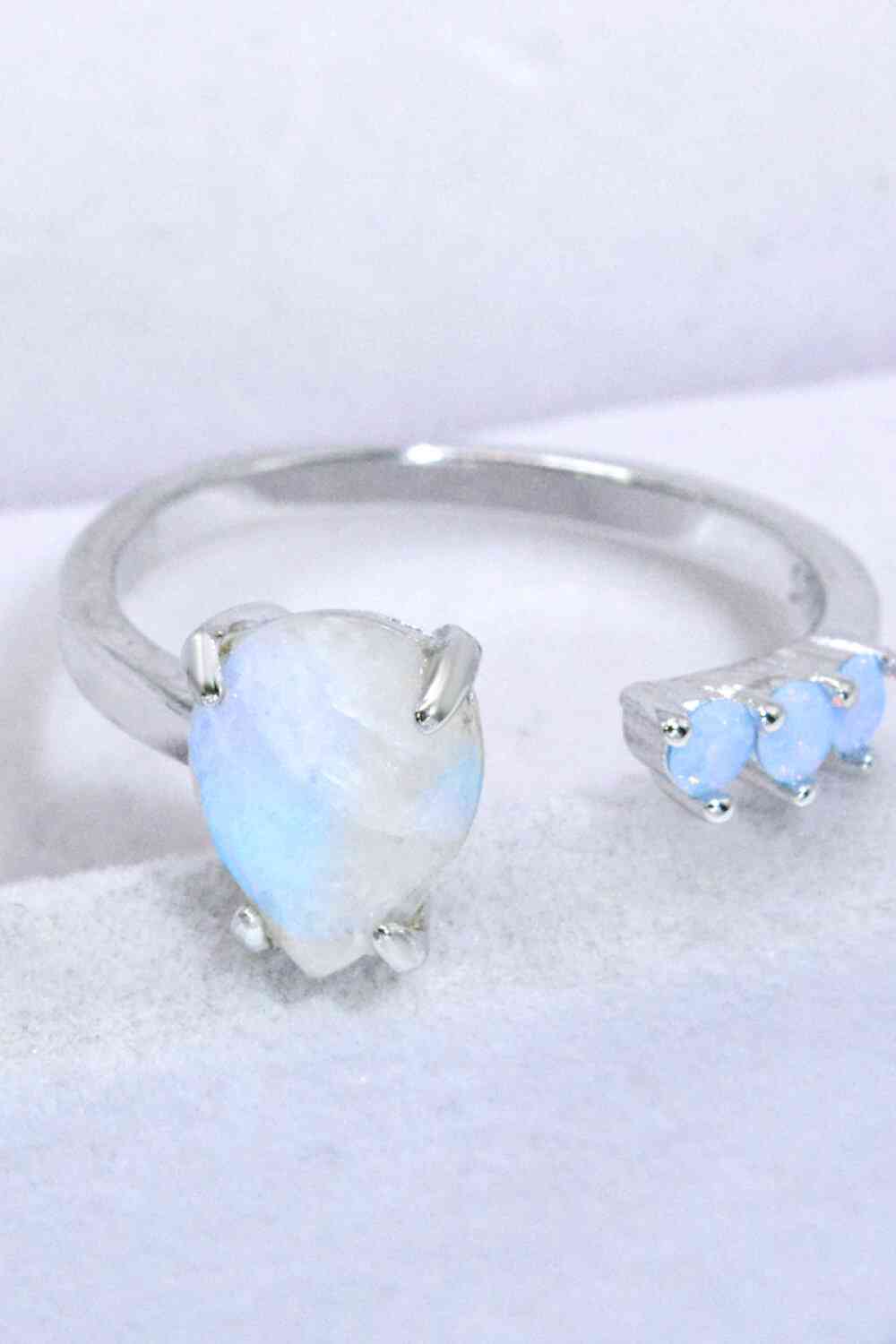 Teardrop Moonstone Open Ring - Cowaa