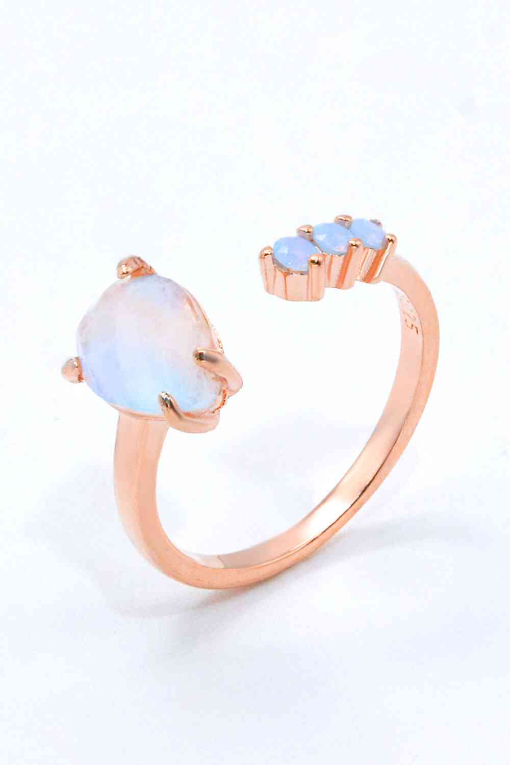 Teardrop Moonstone Open Ring - Cowaa