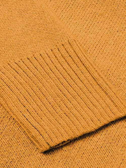V-Neck Long Sleeve Knit Top - Cowaa