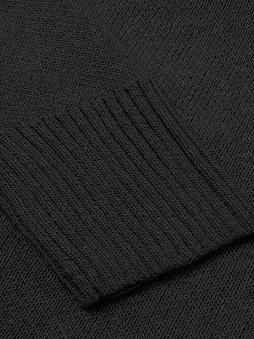 V-Neck Long Sleeve Knit Top - Cowaa