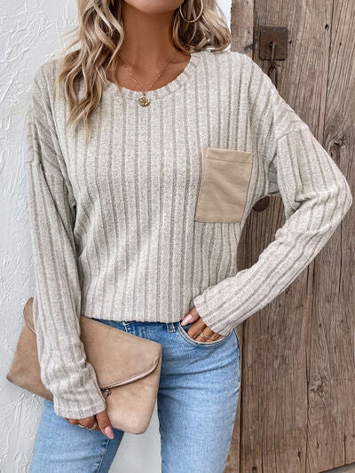 Round Neck Dropped Shoulder T-Shirt - Cowaa