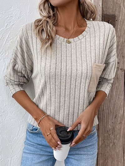 Round Neck Dropped Shoulder T-Shirt - Cowaa