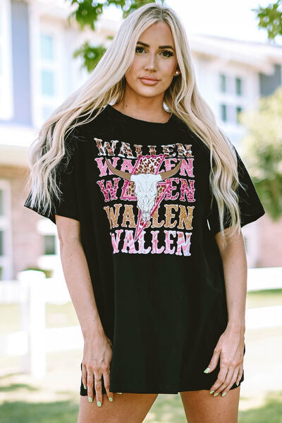 WALLEN Round Neck Short Sleeve T-Shirt - Cowaa