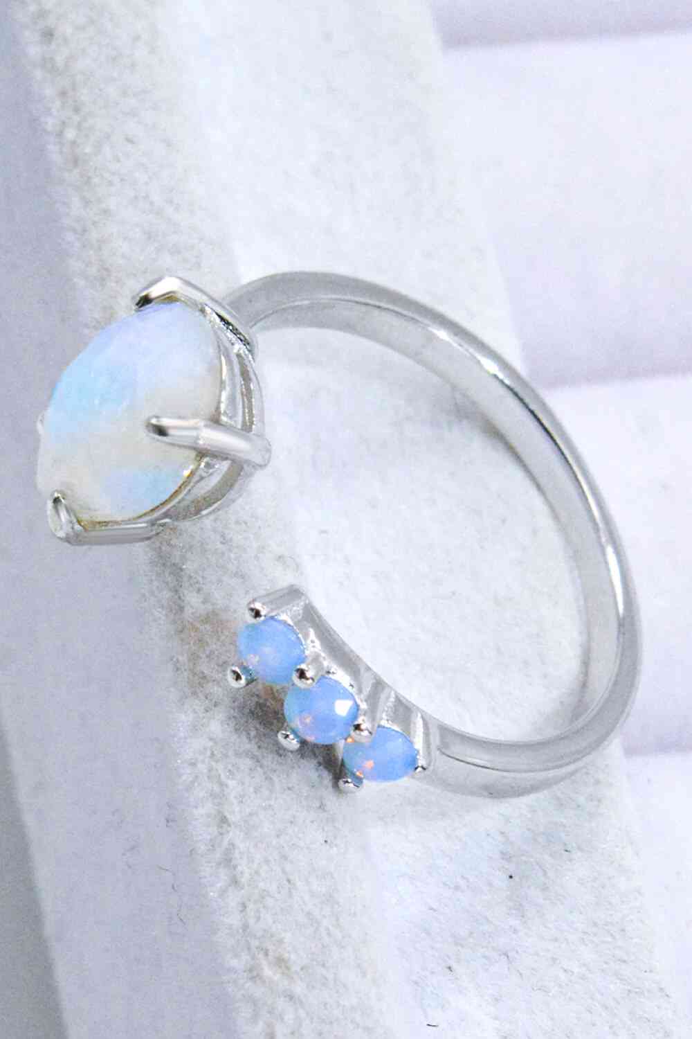 Teardrop Moonstone Open Ring - Cowaa