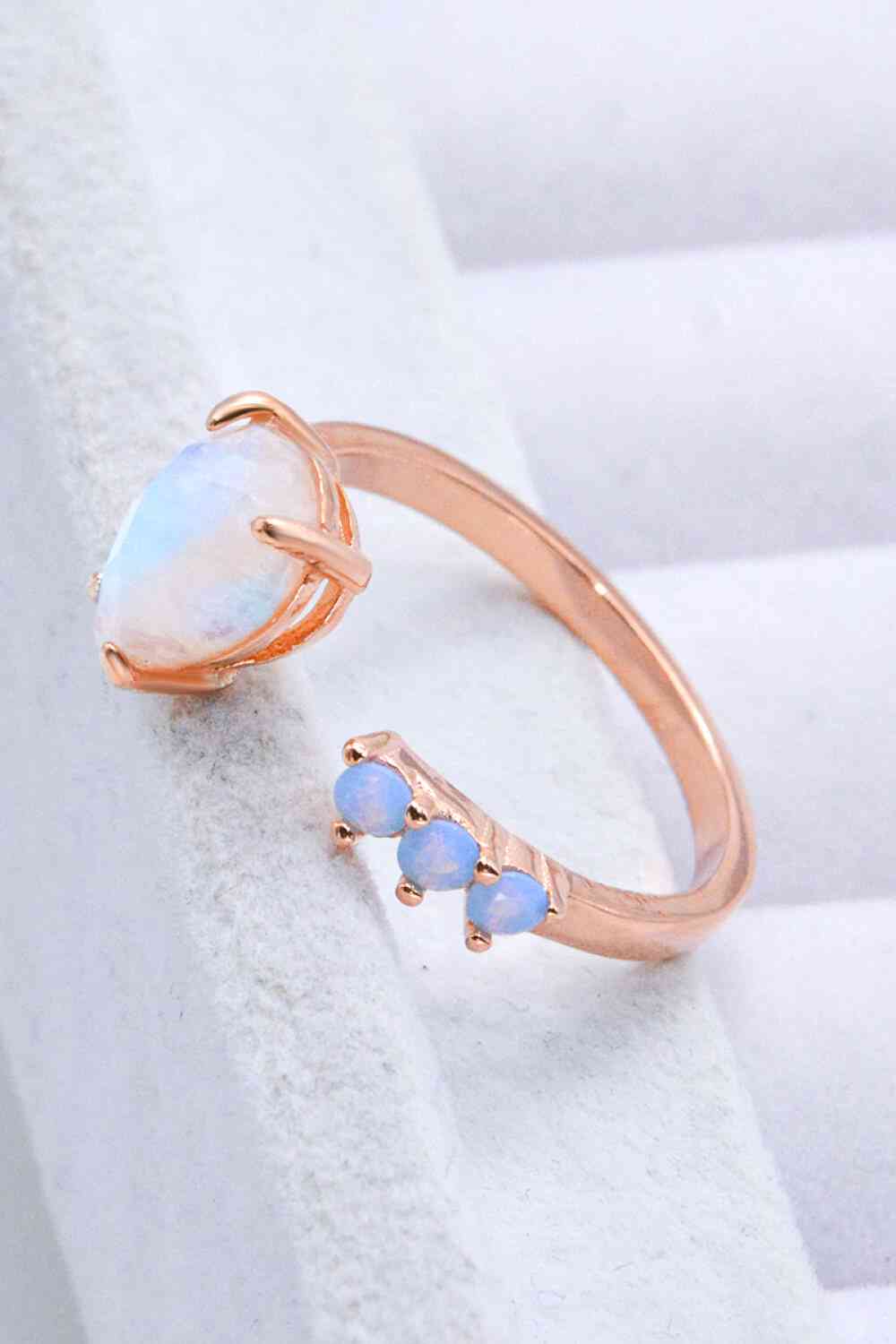 Teardrop Moonstone Open Ring - Cowaa